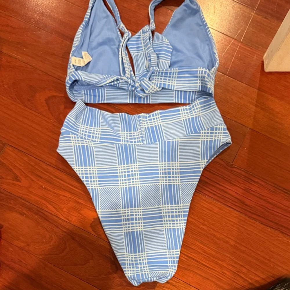 Aerie Blue High-Waisted Bikini Bottom - Picture 4 of 4